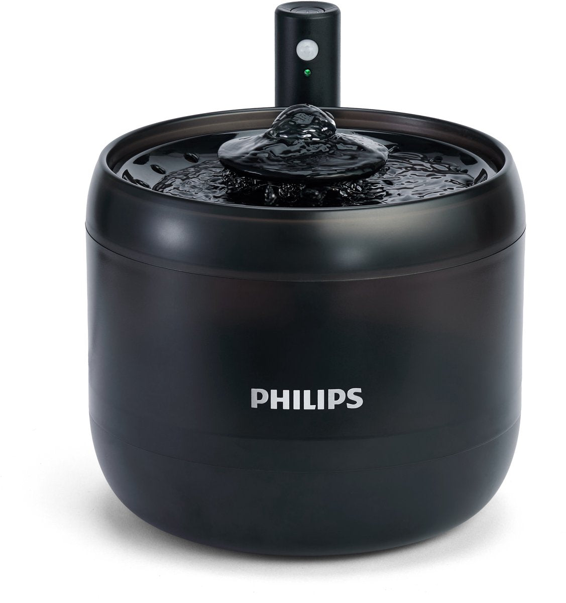 Philips drinkfontein kat – waterfontein 2,2 l met filter – fluisterstille kattenfontein met bewegingssensor – stromend water waterdispenser – zwart - paw3210 02