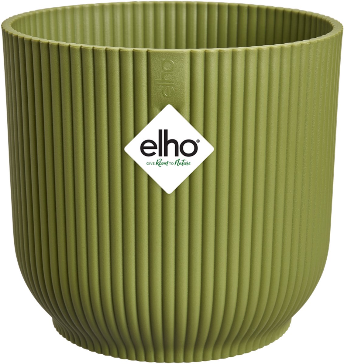 Elho vibes fold rond 14 - bloempot voor binnen - 100% gerecycled plastic - ø 14.1 x h 12.9 cm - varengroen