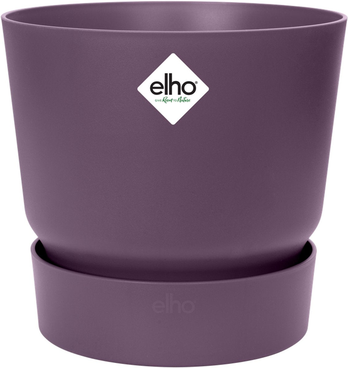 Elho greenville rond 47 - grote bloempot voor buiten met waterreservoir - 100% gerecycled plastic - ø 47 x h 44 cm - vintage pruim