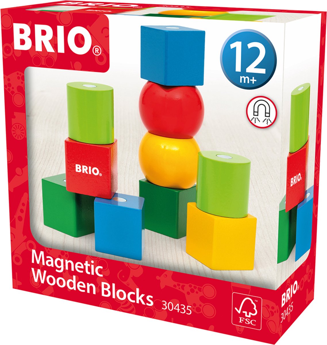 Ravensburger brio – 30435 houten blokken met magneten | speelgoedbouwstenen voor kinderen vanaf 12 maanden