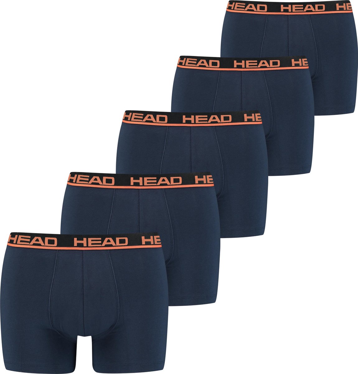 Head boxershorts orange peacoat 5-pack-m