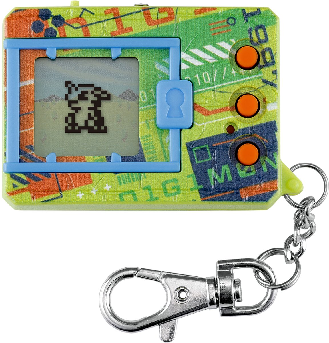 Bandai digimon original – digivolution camouflage – elektronisch virtueel monster – draagbaar interactief spel met evolutie gevecht – kleur groen – batterij inbegrepen – speelgoed 8 jaar en + – – 61134