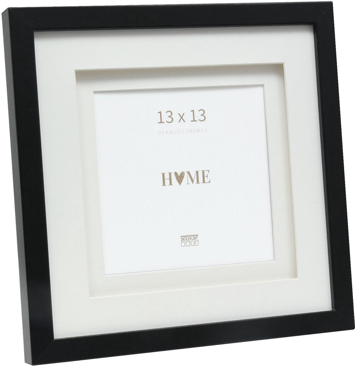 Deknudt frames fotolijst s65kk2 p1 - zwart met passe-partout - 13x13