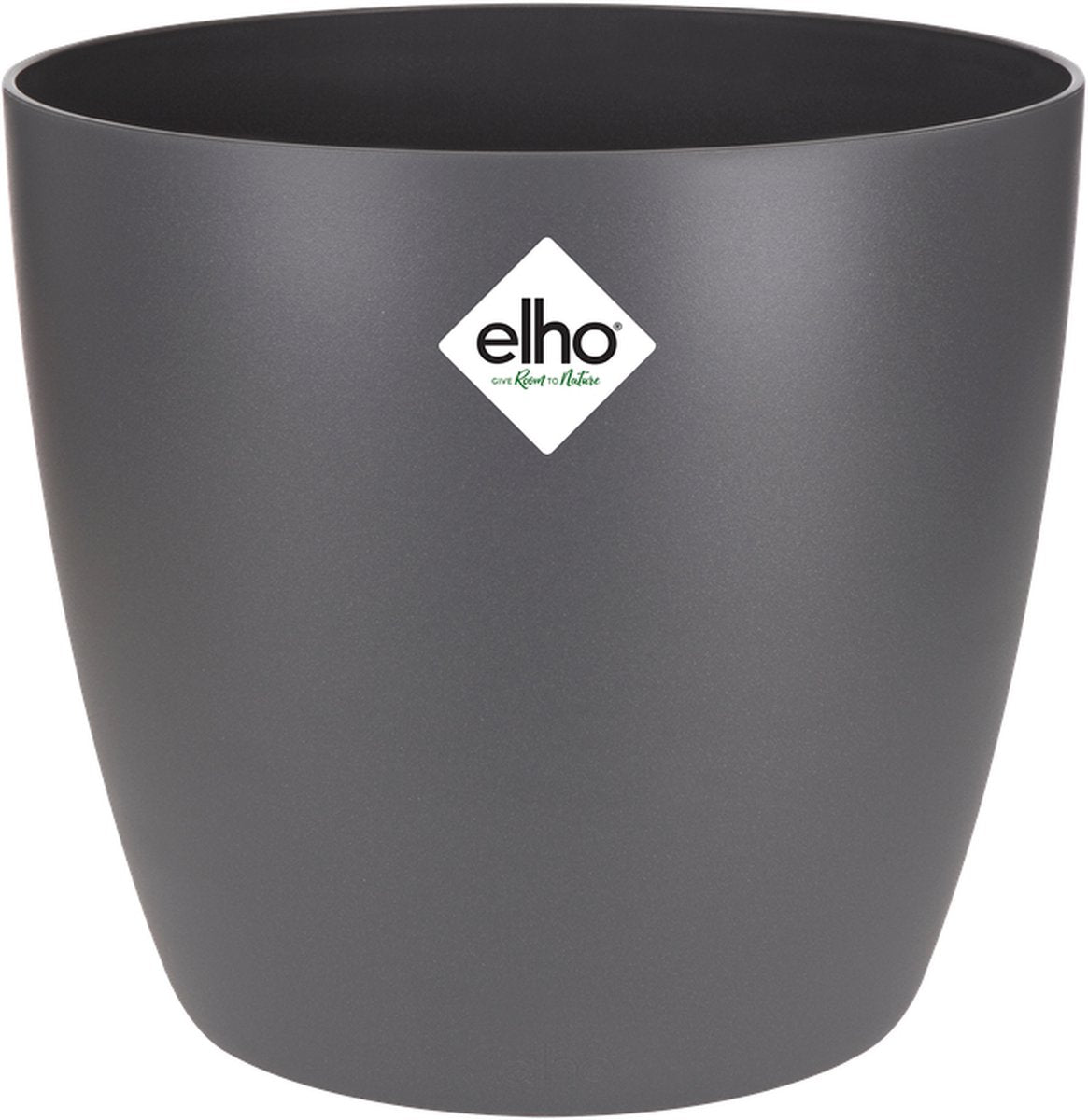 Elho brussels rond 22 - bloempot voor binnen - 100% gerecycled plastic - ø 22.3 x h 20.6 cm - antraciet