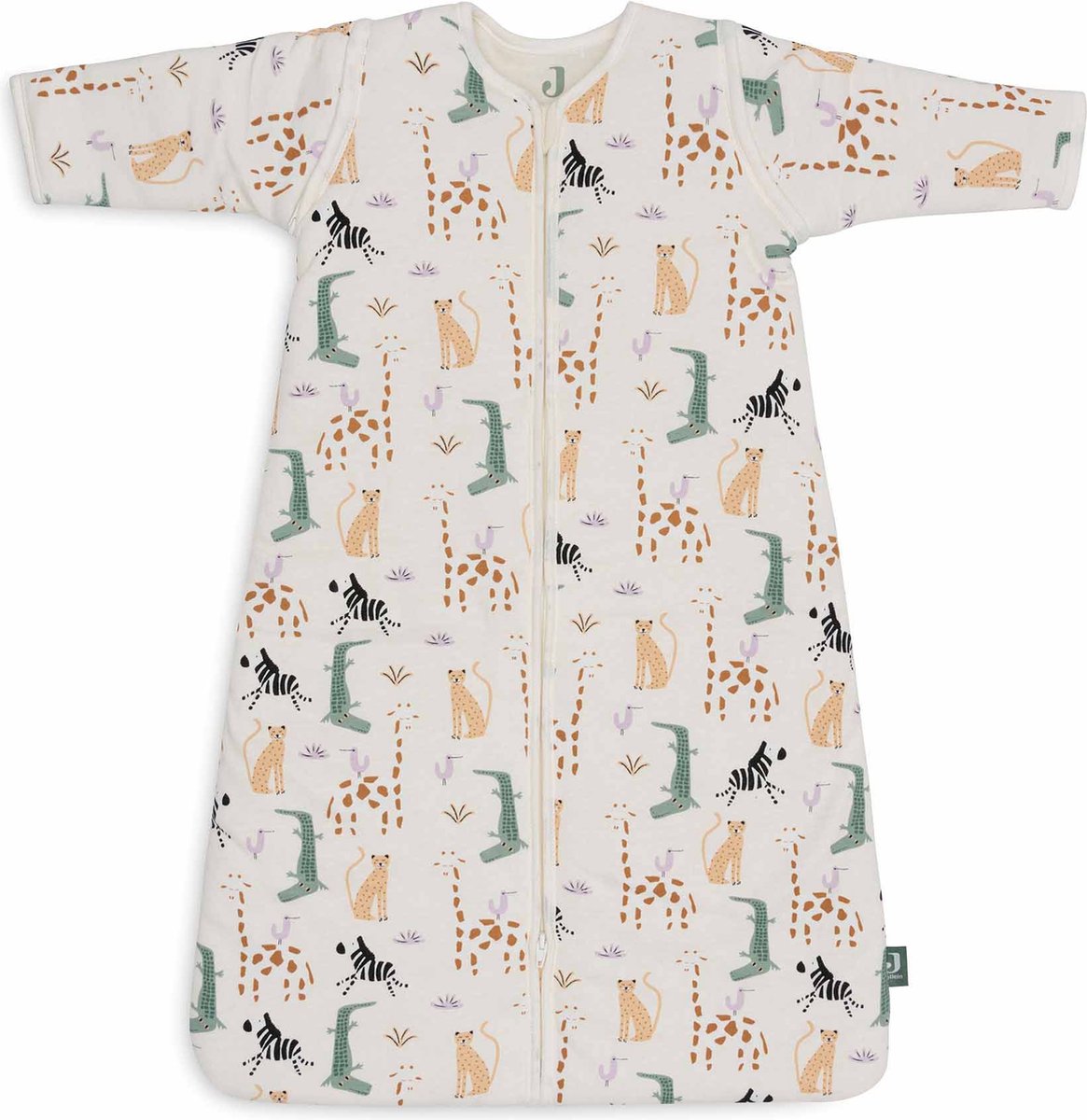 Jollein baby slaapzak winter met afritsbare mouw 110cm - jungle jambo - winterslaapzak