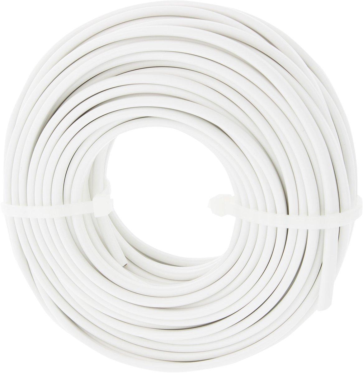 Q-link huishoudsnoer – plat – belastbaar tot 1200w – 2 x 0.75 mmⲠ– 20 m – wit