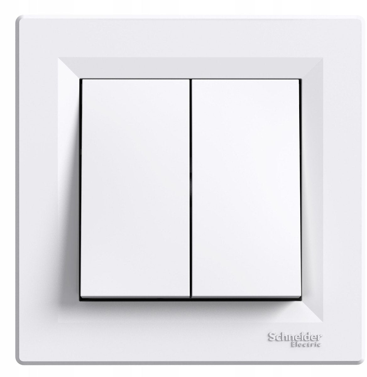 Schneider electric asfora - dubbele schakelaars - wit - 10a - 250v