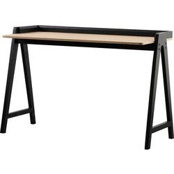 Bureau schaffenburg dom-tw126-eik-zwart eiken eiken, zwart