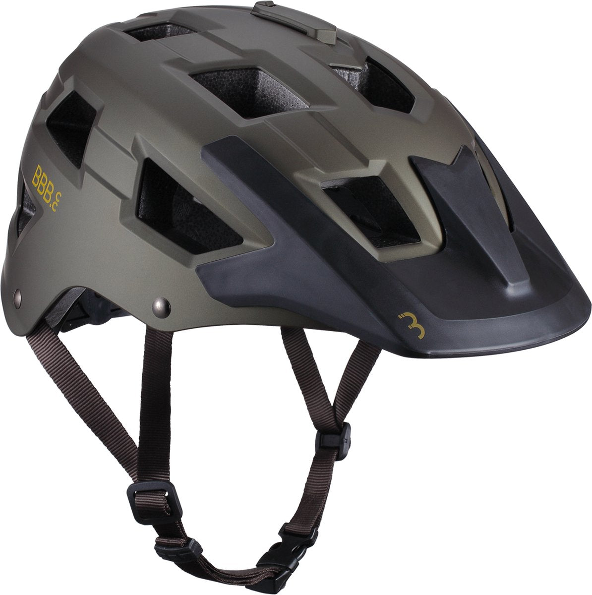 Bbb cycling mtb helm nanga - met bevestiging voor camera of verlichting - wasbare padding - fietshelm volwassenen: heren dames - mat olijf groen - l - bhe-54