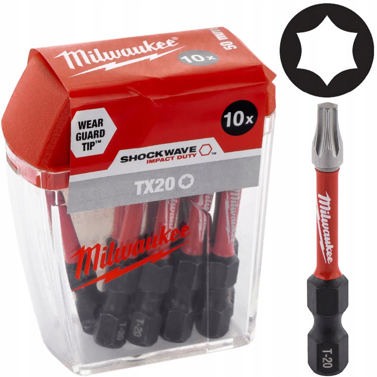 Milwaukee accessoires shockwave gen ii tx20 50mm 10stuks - 4932430877