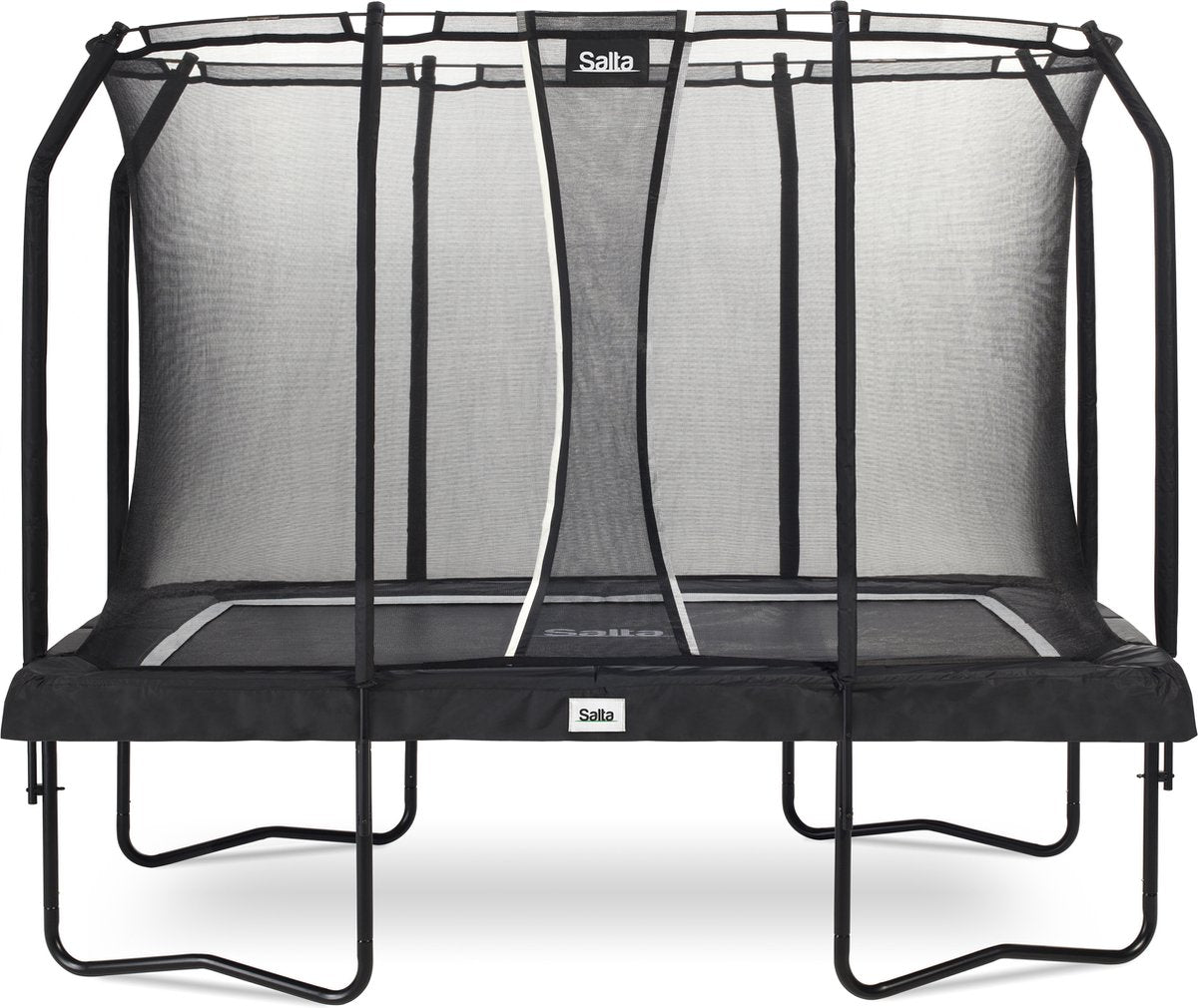 Salta premium black edition - 305 x 214 cm - rechthoekige trampoline met veiligheidsnet - max. 150 kg - zwart