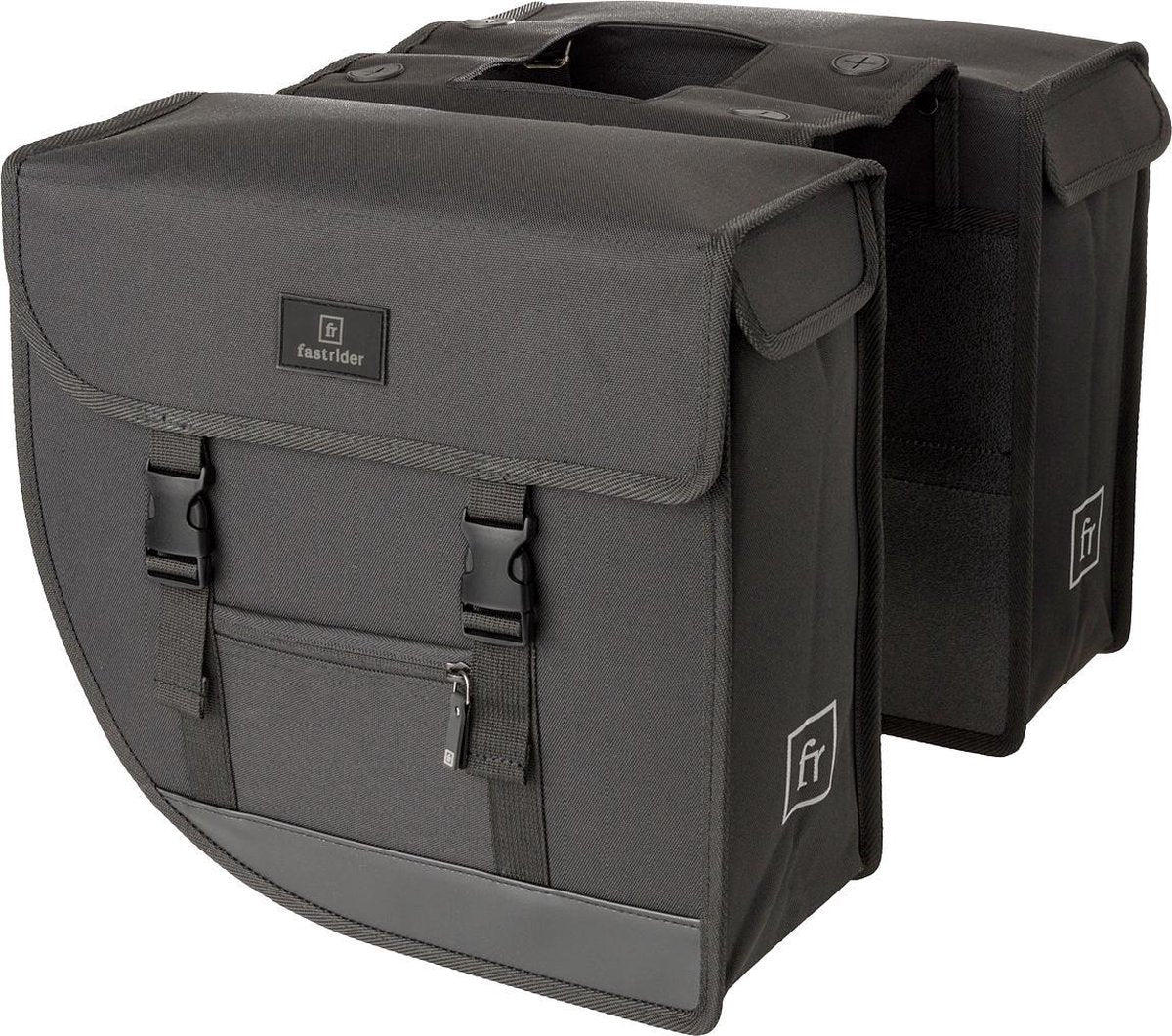 Fastrider hybride - dubbele fietstas - waterafstotend - 26 liter - grijs
