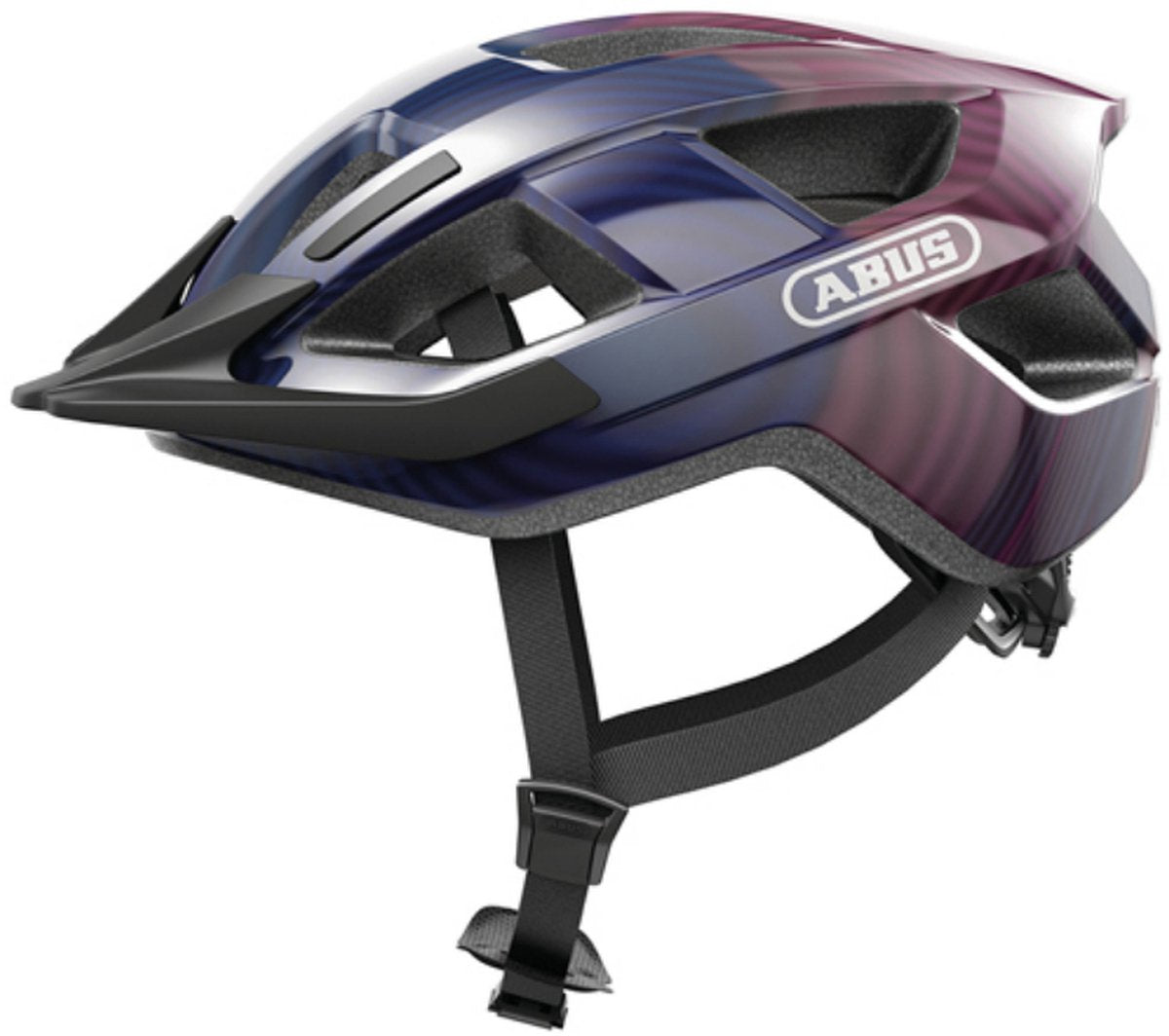 Abus helm aduro 3.0 led purple waves m 52-58cm