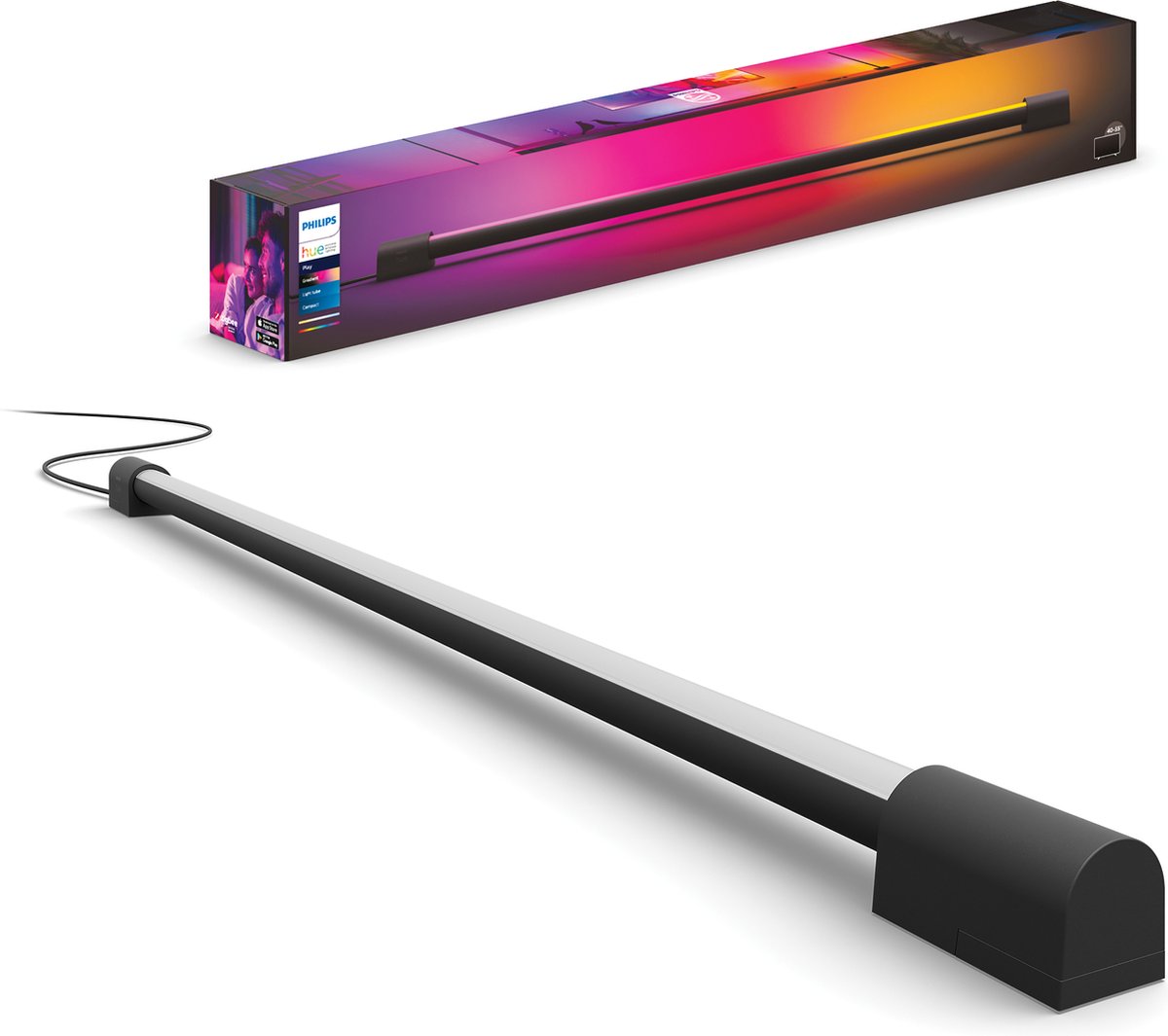 Philips hue play gradient light tube - wit en gekleurd licht - 75cm - zwart