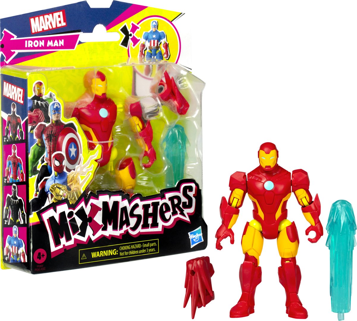 Hasbro avengers speelgoedfiguur iron man mixmashers 12 cm superheld.