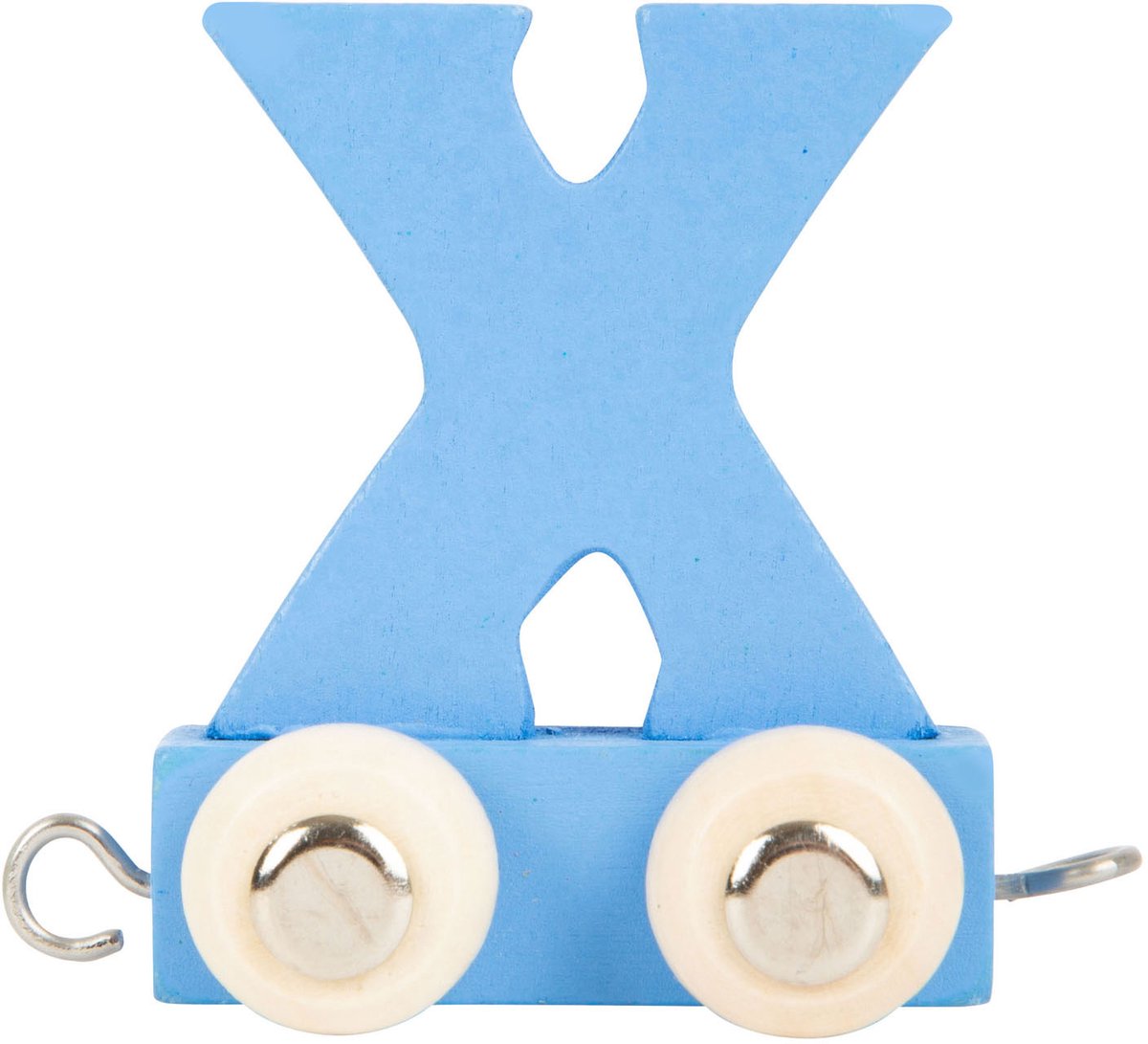 Small foot - houten lettertrein blauw - x - 12 stuks