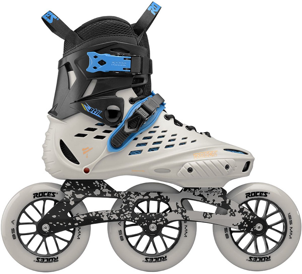 Roces otli 125 skeelers volwassenen – 3x125mm wielen – speed inline skates – grijs zwart – maat 40
