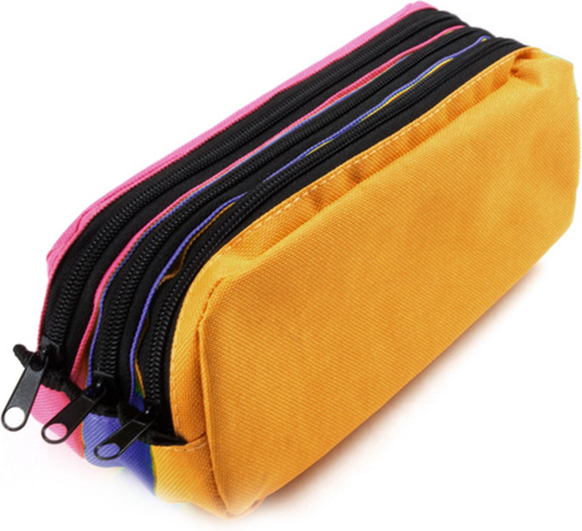 Kangaro penetui - rechthoekig - 3 vaks - 25 x 9 x 11 cm - oranje blauw fuchsia - k-56402