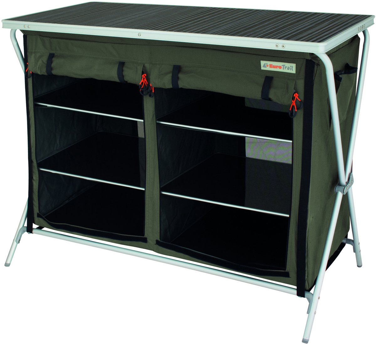 Eurotrail campingkast brocas 110 x 52 x 90 cm aluminium antraciet