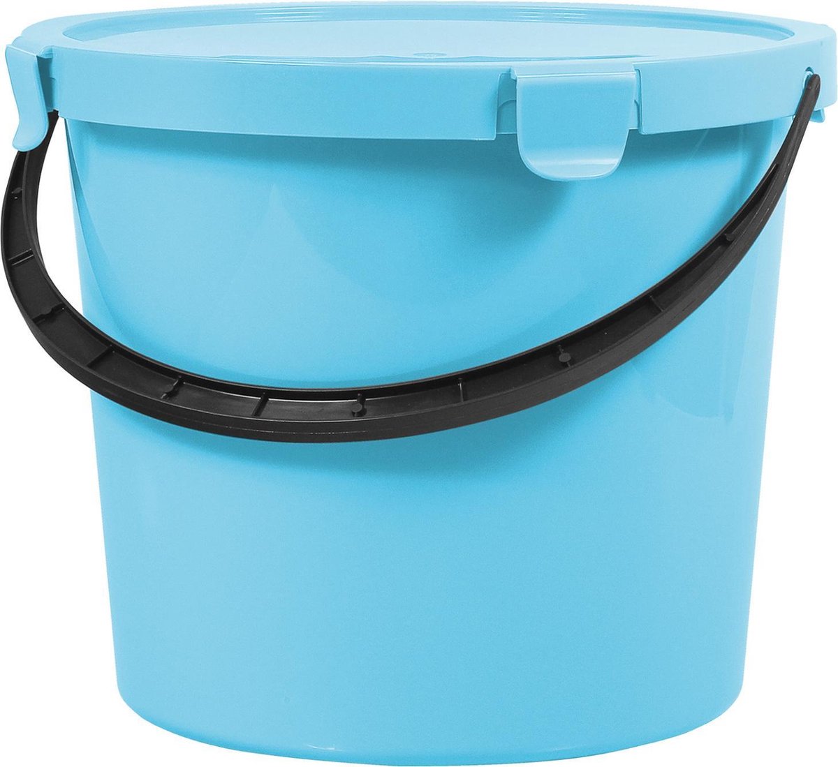 Plast team berry - emmer met deksel lichtblauw - 10 l