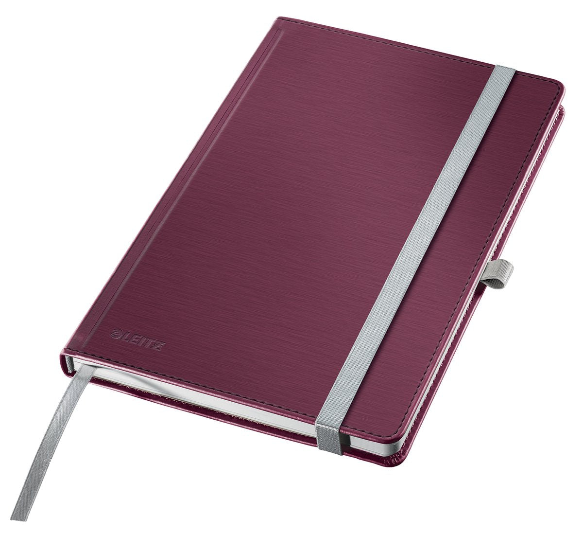 Leitz style - notitieboek a5 - rood - geruit - met harde kaft