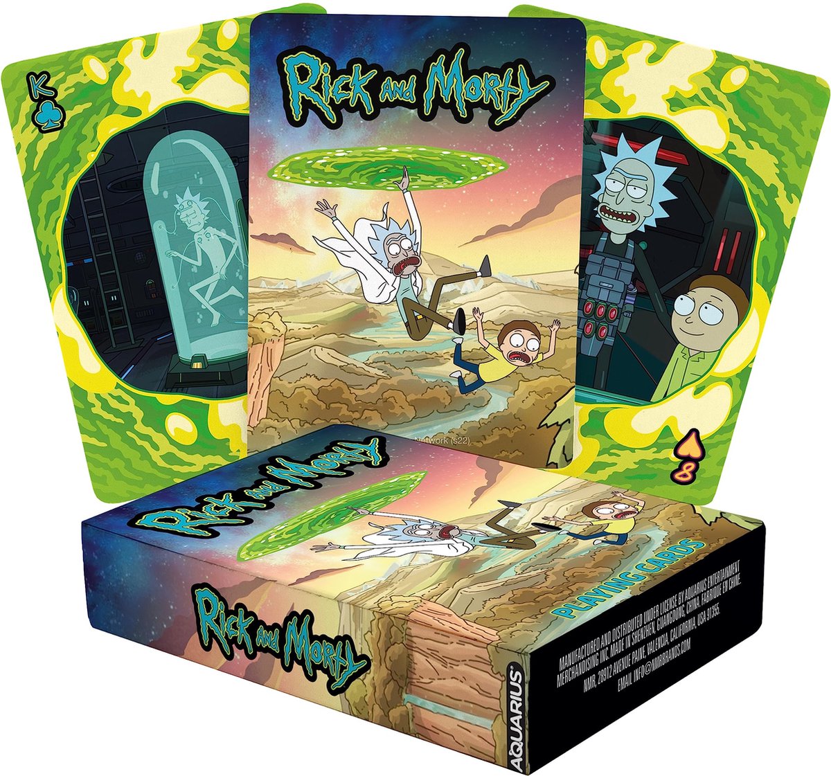 Aquarius rick en morty speelkaarten - officiële licentie