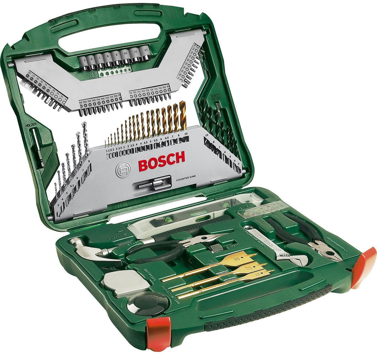 Bosch x-line borenset - 103-delig - hout, metaal en steen