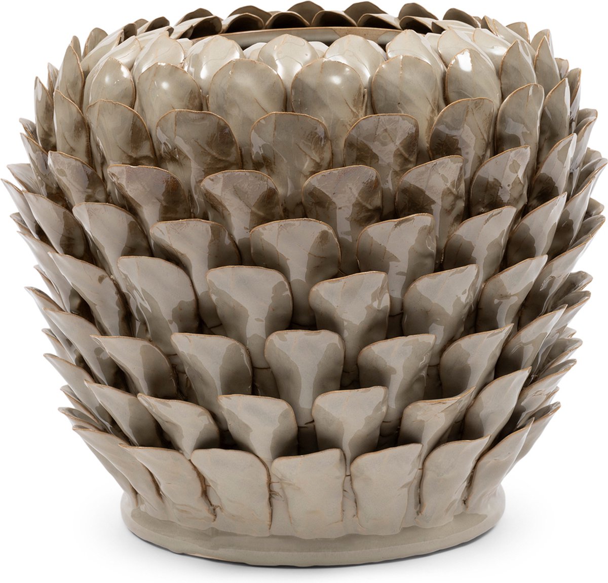 Riviera maison vaas groen - artichoke bloemenvaas - keramiek - (øxh) 39x35