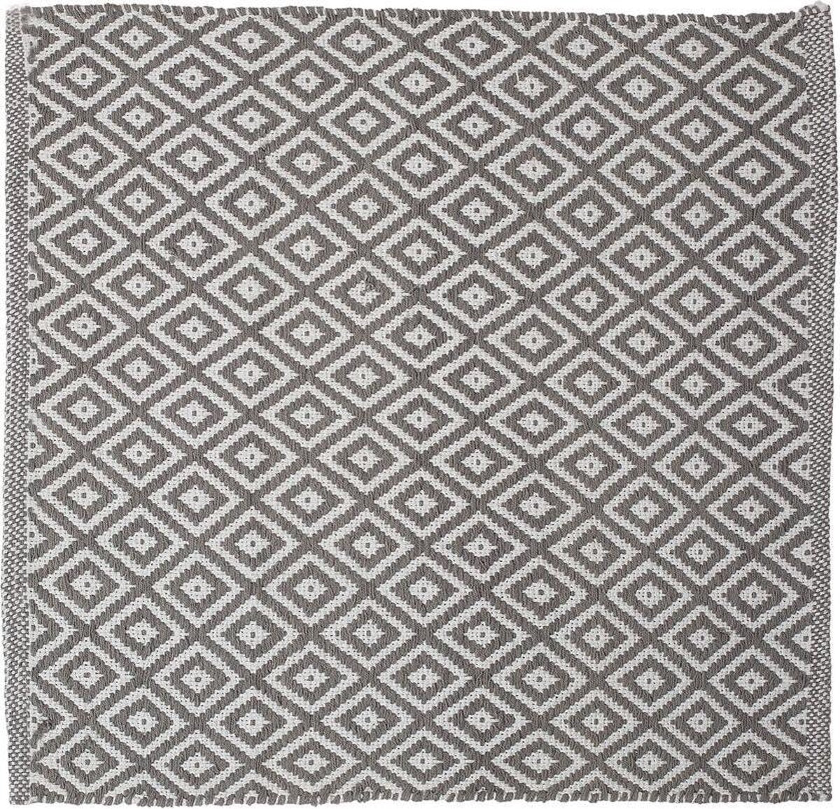 Sealskin - trellis badmat 60x60 cm - katoen - grijs