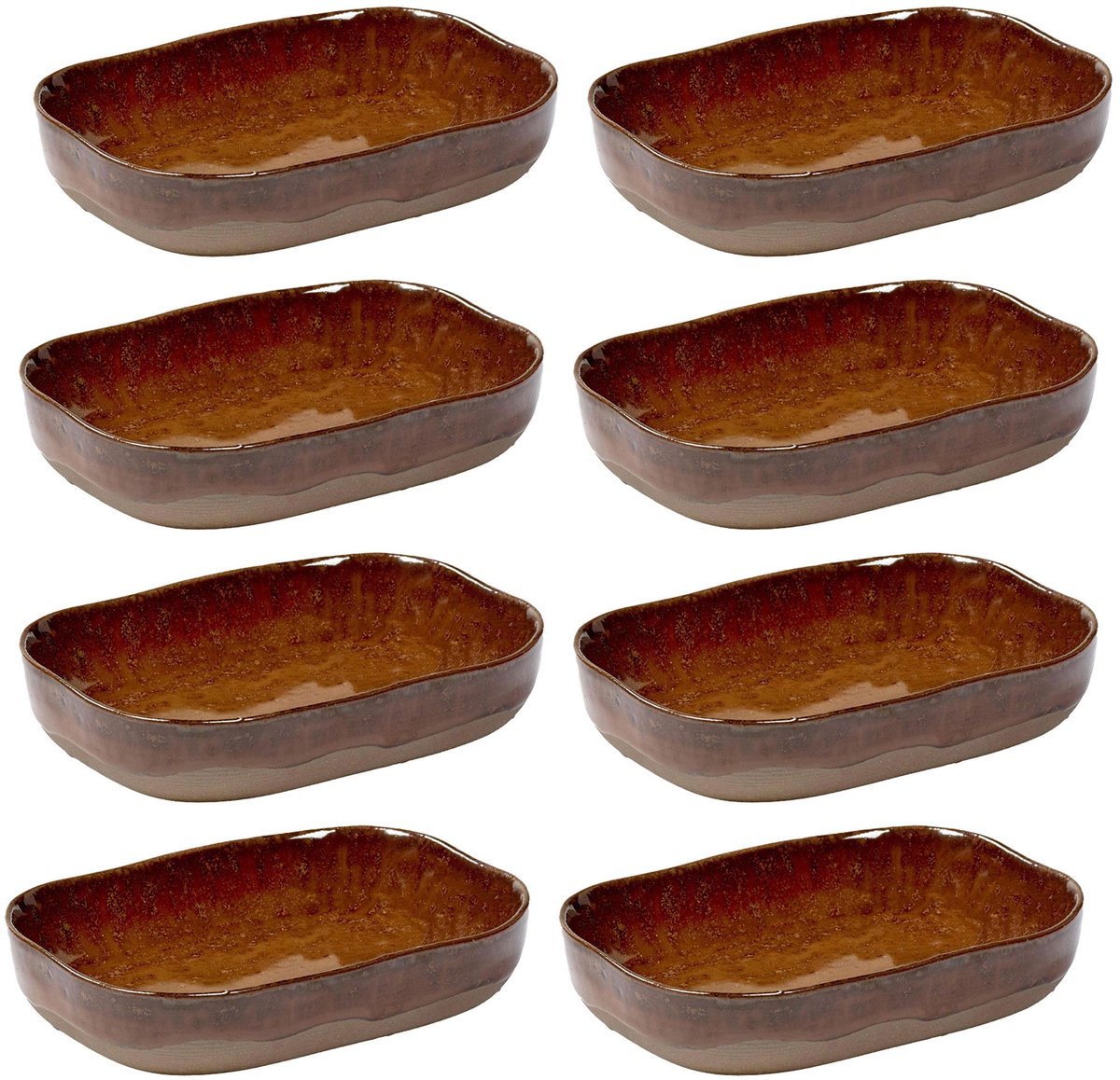 Serax - merci la nouvelle table - diep bord m - okerbruin - 8 stuks