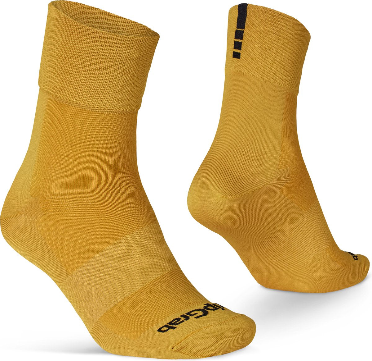 Gripgrab - lightweight sl performance zomer fietssokken 1 paar coolmax wielersport sokken regular cut - mosterd geel - unisex - maat l (44-47)