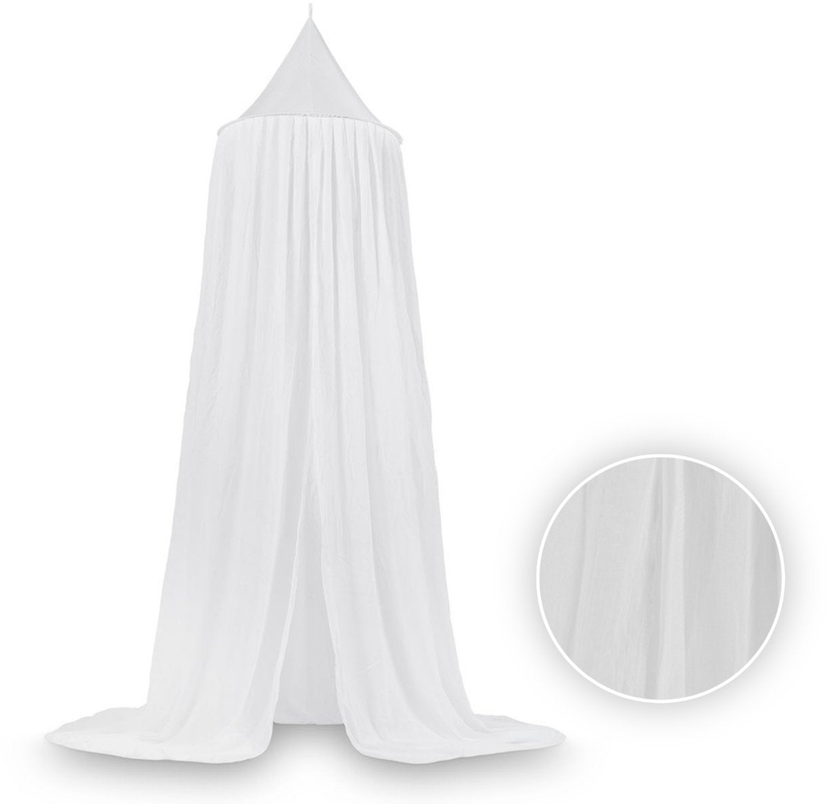 Jollein - baby klamboe vintage (wit) - katoen - polyester - baby sluier, bed hemeltje - 245cm