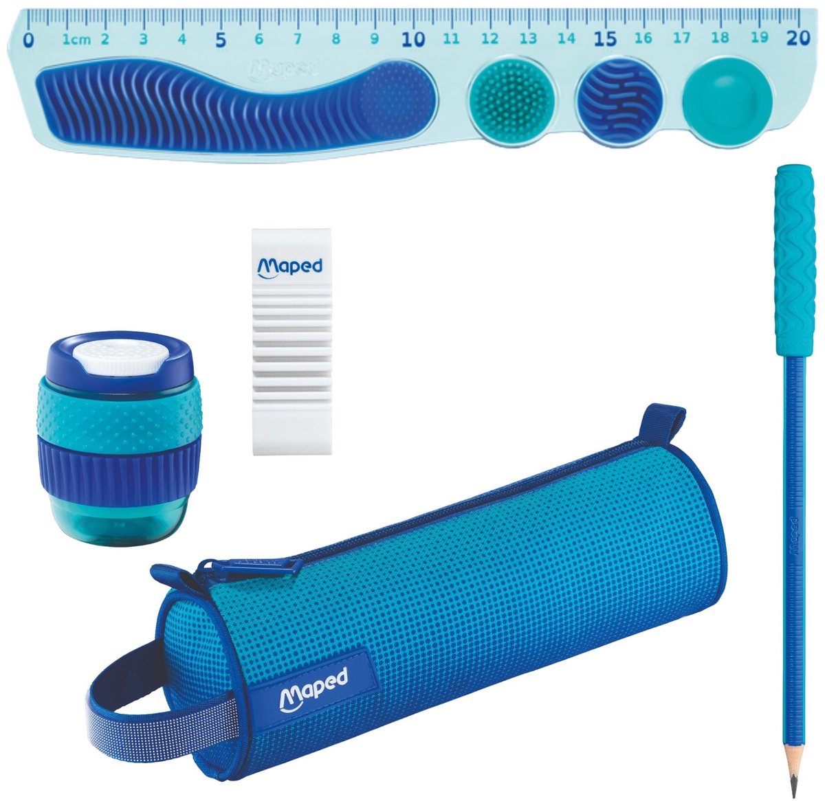 Maped office maped kiddy learn concentration bundel blauw – tekenset + etui
