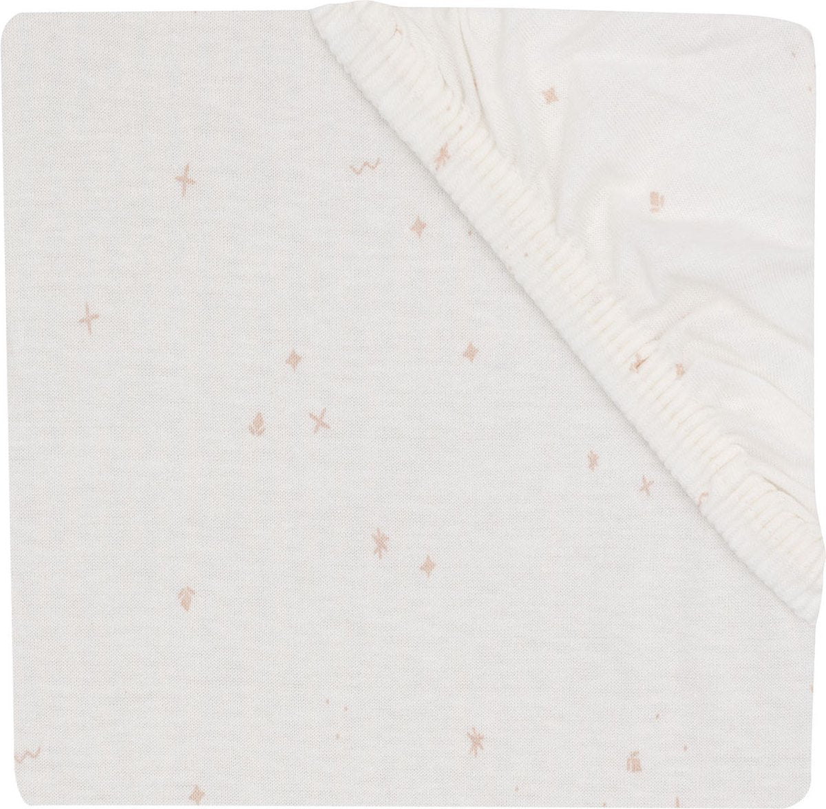 Jollein twinkling hoeslaken - 40 50 x 80 90 cm - jersey - wild rose