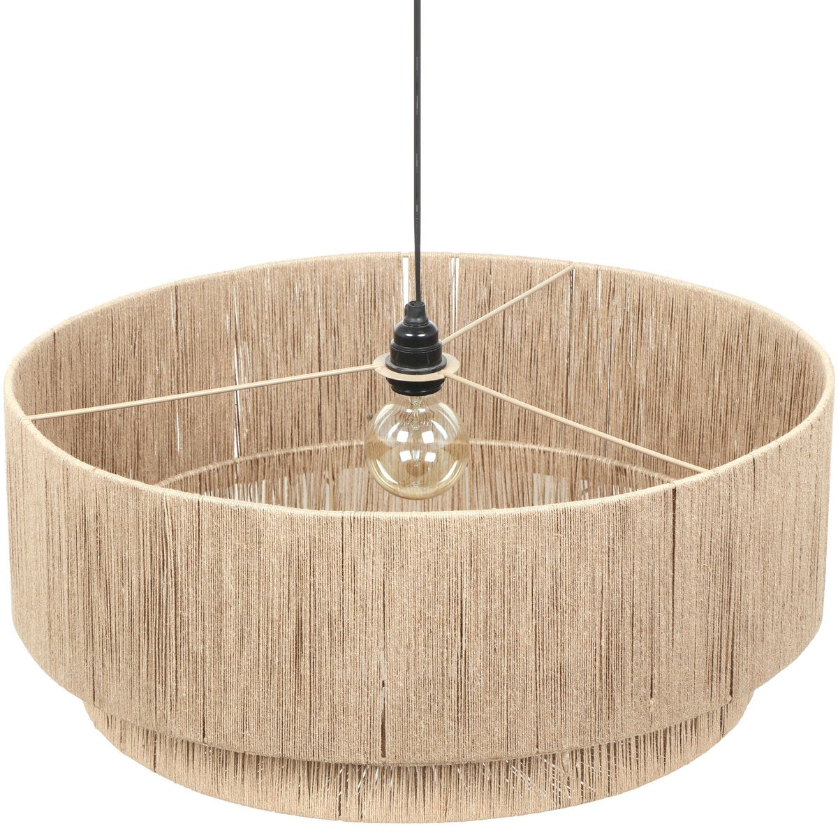 Trio smilla - hanglamp - zwart mat - excl. 1x e27 4 w - plafondbevestiging - in hoogte verstelbaar - d: 60cm