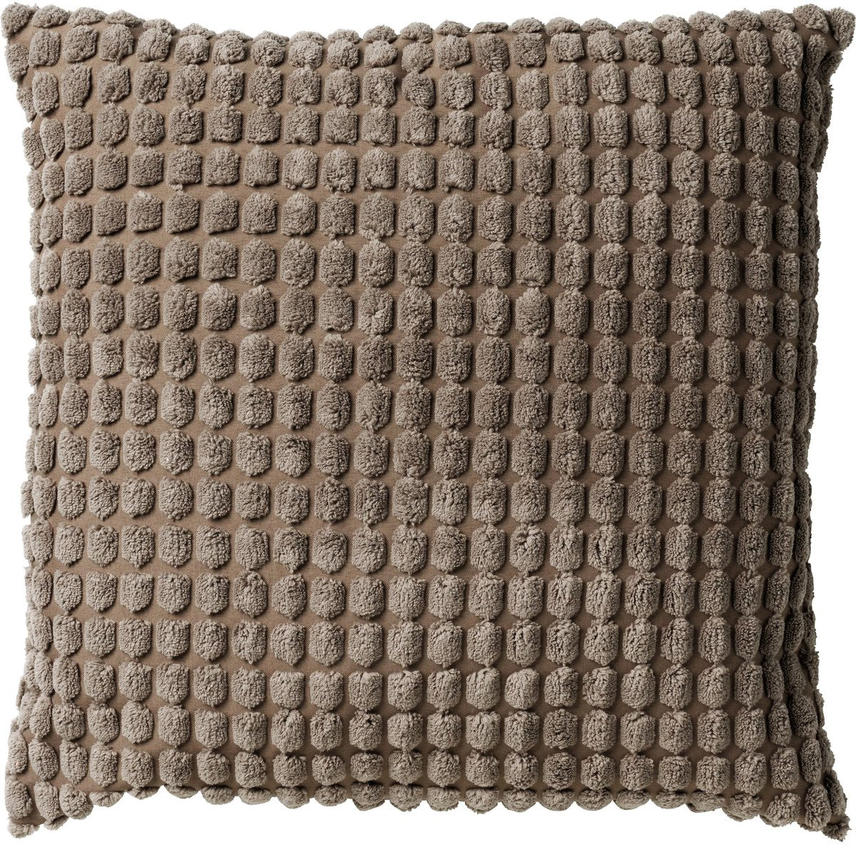 Dutch decor rome - sierkussen 45x45 cm - effen kleur - 3d-structuur - driftwood - taupe - inclusief binnenkussen - luxe kussens voor woonkamer bank