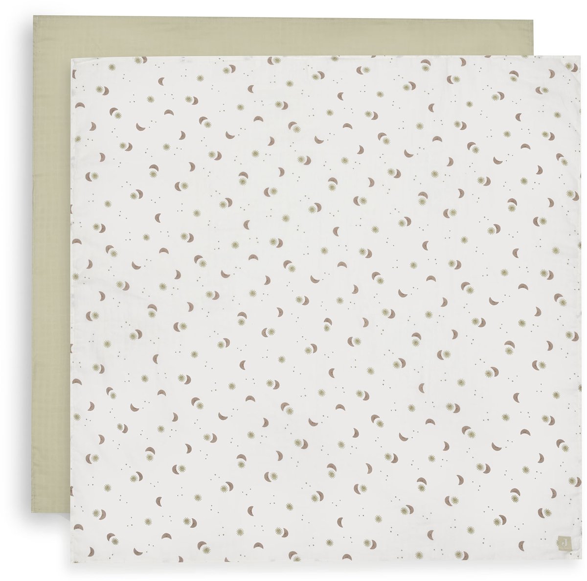Jollein hydrofiele doek large 115x115cm over the moon (2pack)