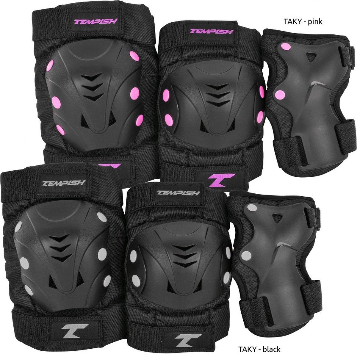Tempish – taky – skatebescherming – 3-pack – volwassenen – zwart – complete set voor skaten – maat m