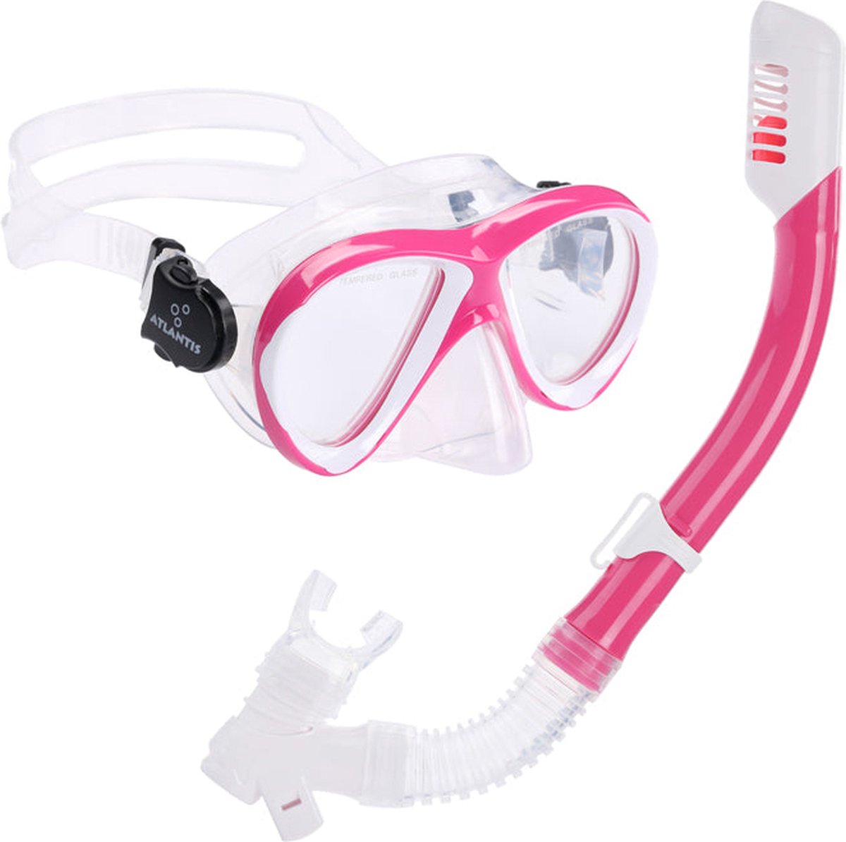 Atlantis waikiki combo - snorkelset - duikbril - snorkel - kinderen - roze wit