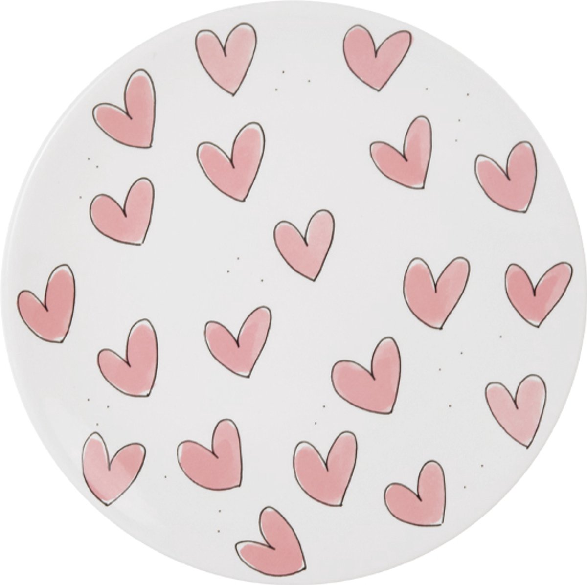 Blond amsterdam , even bijkletsen, pink: bord 22 cm hearts