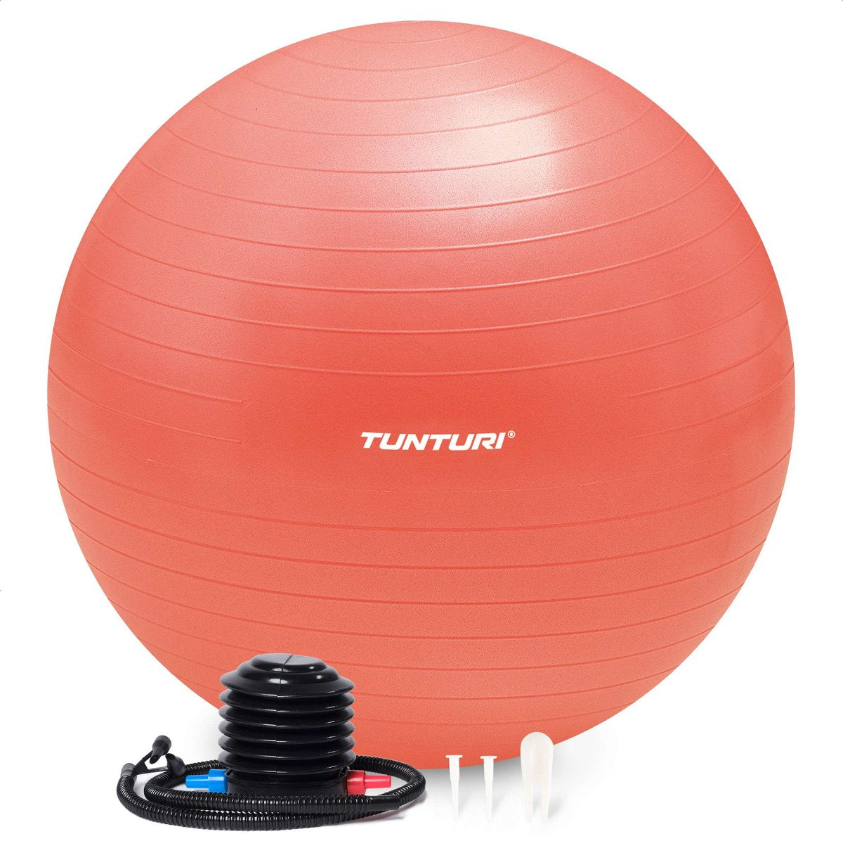 Tunturi anti burst fitness bal met pomp - yoga bal 75 cm - pilates bal - zwangerschapsbal – 220 kg gebruikersgewicht - incl trainingsapp – rose goud