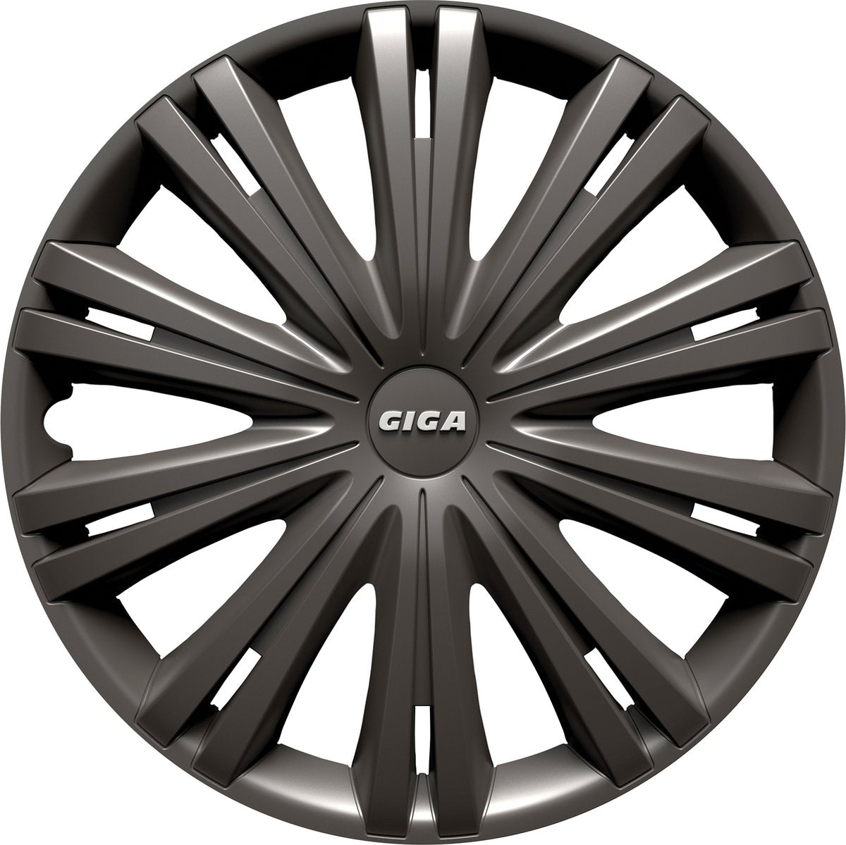 Carpoint wieldoppenset gigadark 16 inch antraciet 4 stuks