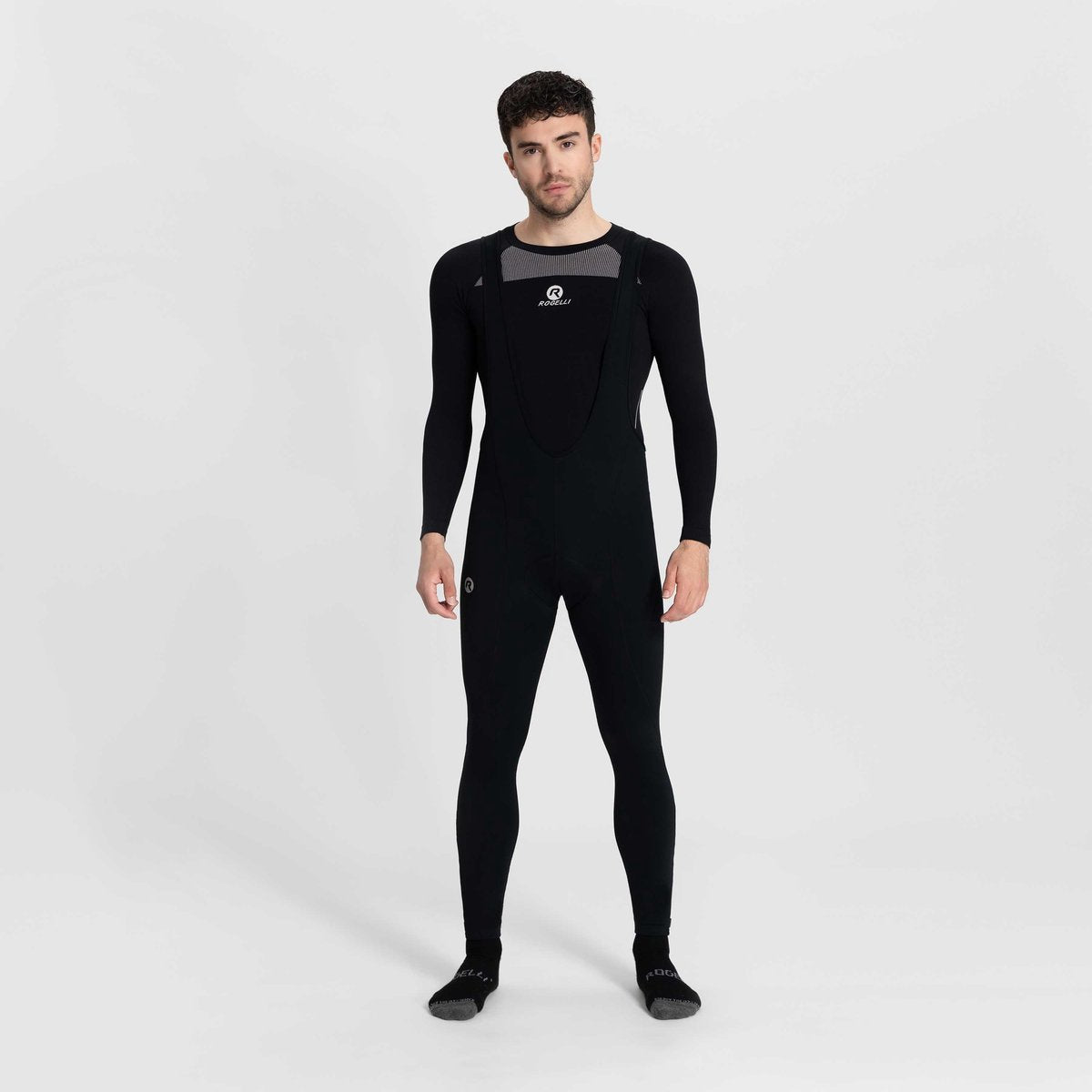 Rogelli core lange fietsbroek heren - zeem en bretels - zwart - 5xl