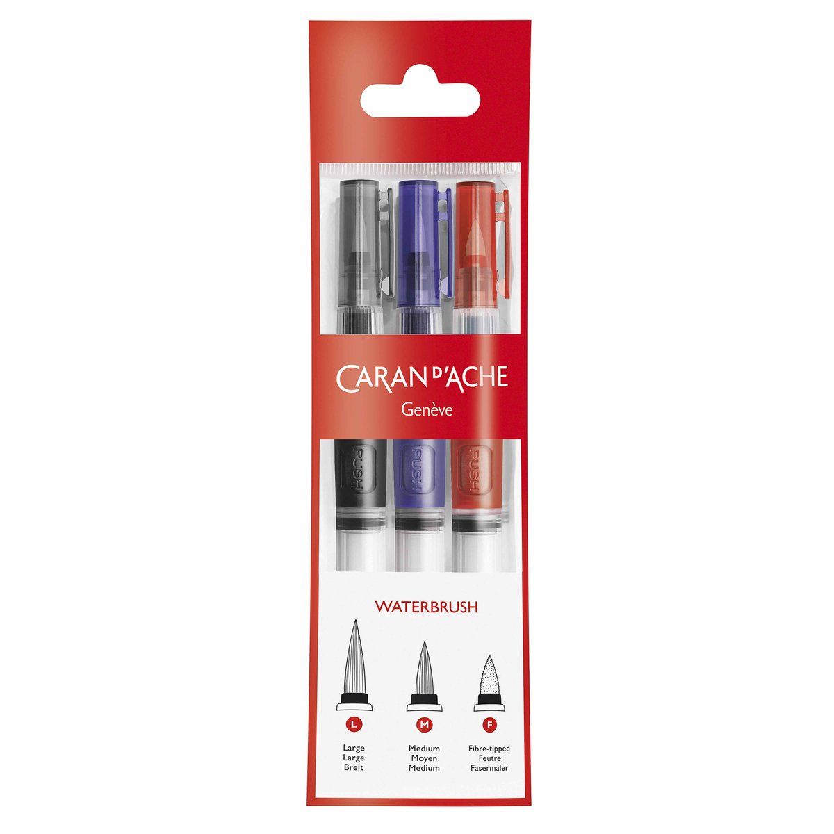 Carand'ache penseel met waterreservoir - caran d'ache - 3 stuks