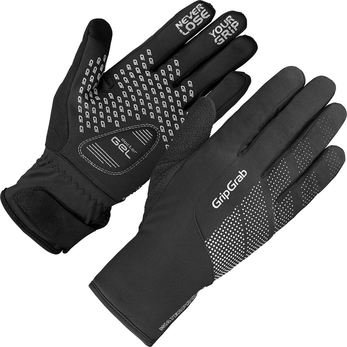 Gripgrab - ride waterproof winter fietshandschoenen lange vinger waterdicht met padding - unisex - zwart - maat xxl
