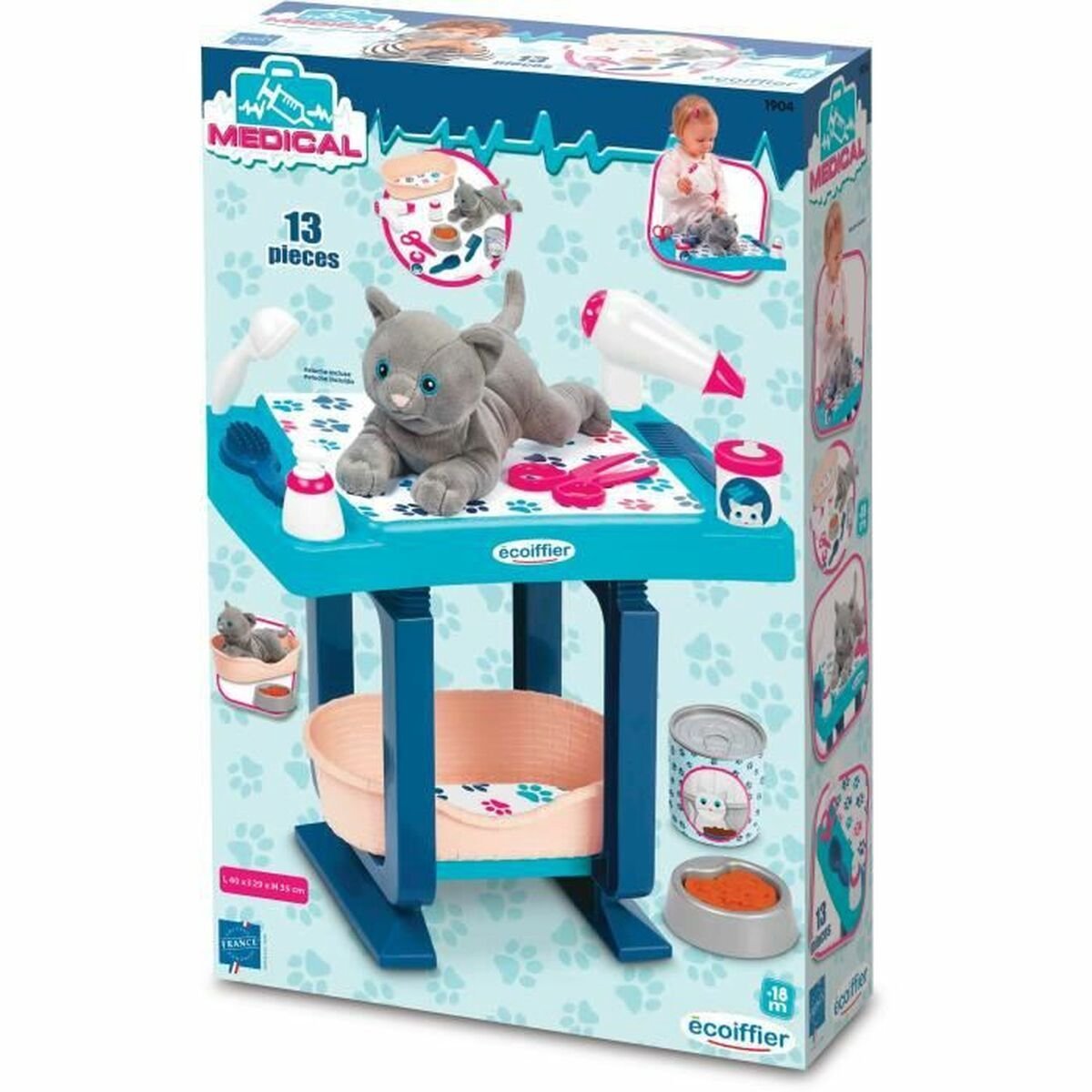 Écoiffier dierenartsspeelgoedset ecoiffier 13 onderdelen + 18 maanden