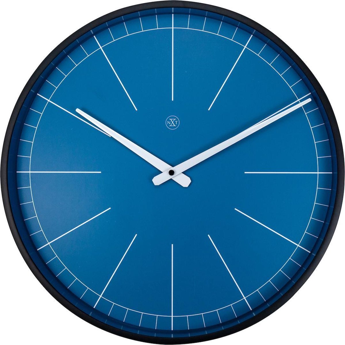 Nextime nxt ethan – wandklok – 40 cm – metaal – blauw