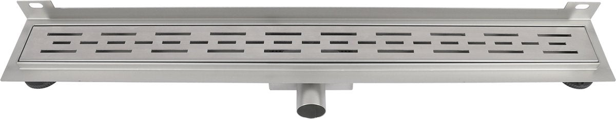 Differnz douchegoot - muur flens rvs - 7 x 7 x 80 cm