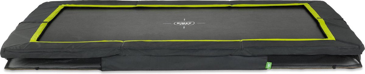 Exit toys exit silhouette sporttrampoline 244x366cm - inground - ingraaftrampoline - rechthoekig - voor kinderen - zwart