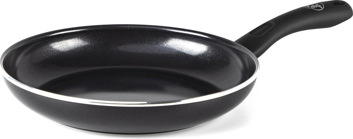 Greenchef diamond koekenpan 28cm - pfas-vrije antikleeflaag - koekenpan inductie - keramische koekenpan - ovenbestendig tot 160°c - koelgreep - zwart